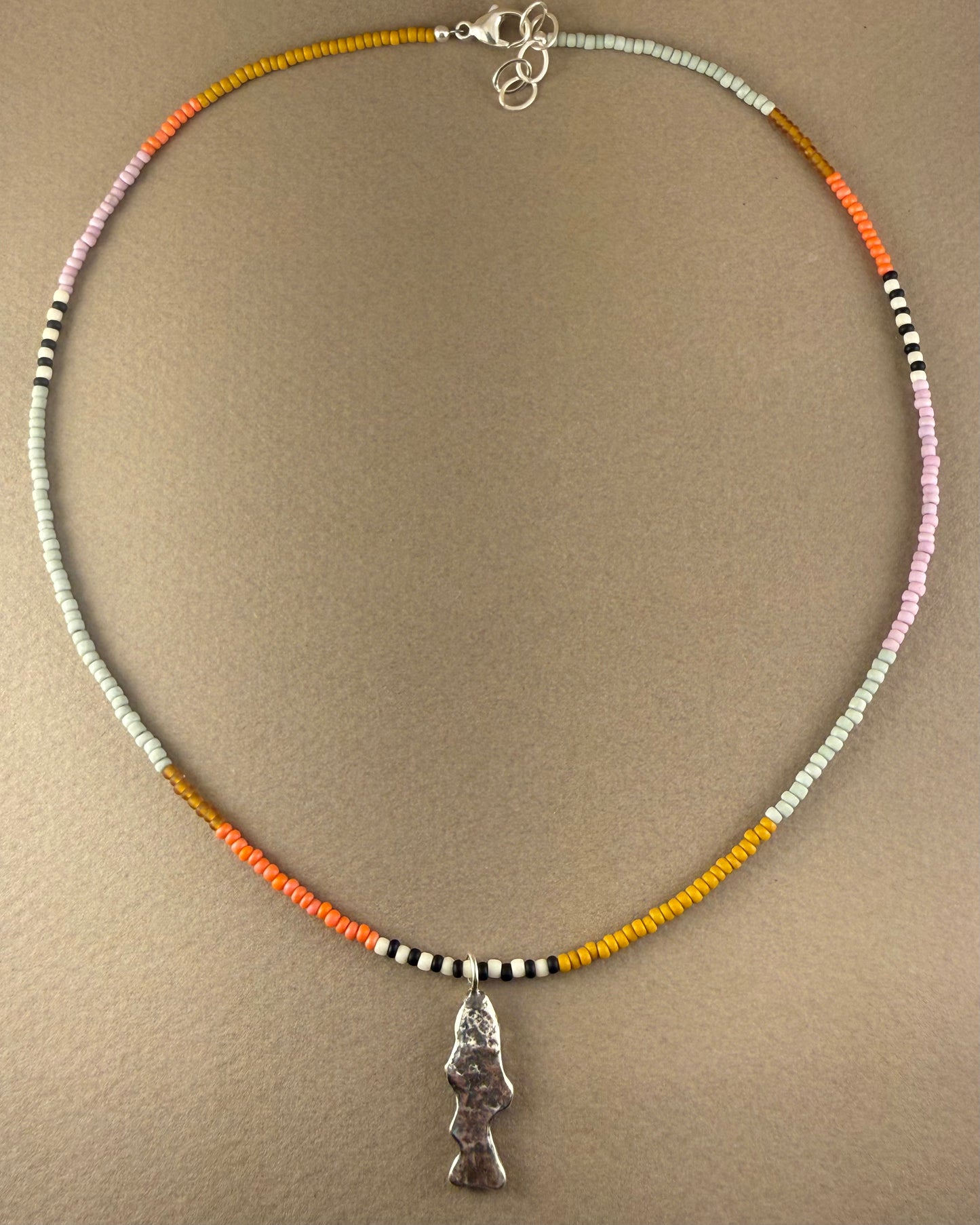 Fishies Necklace Celadon/Plumeria