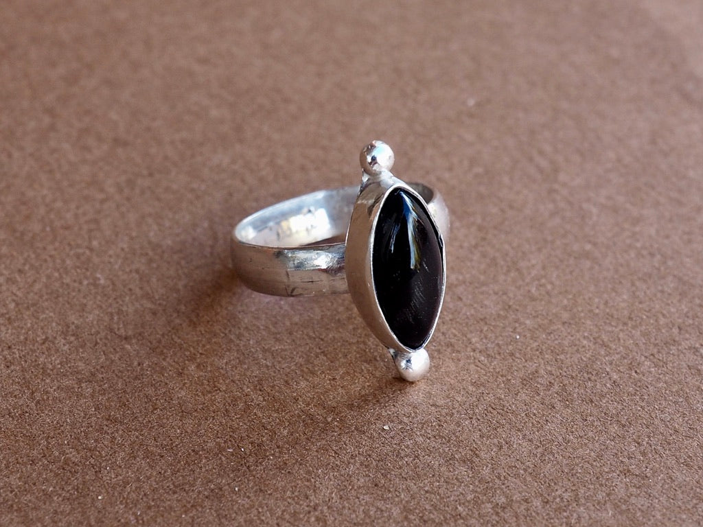 Onyx Ball Ring