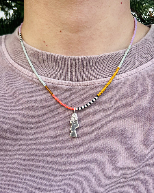 Fishies Necklace Celadon/Plumeria