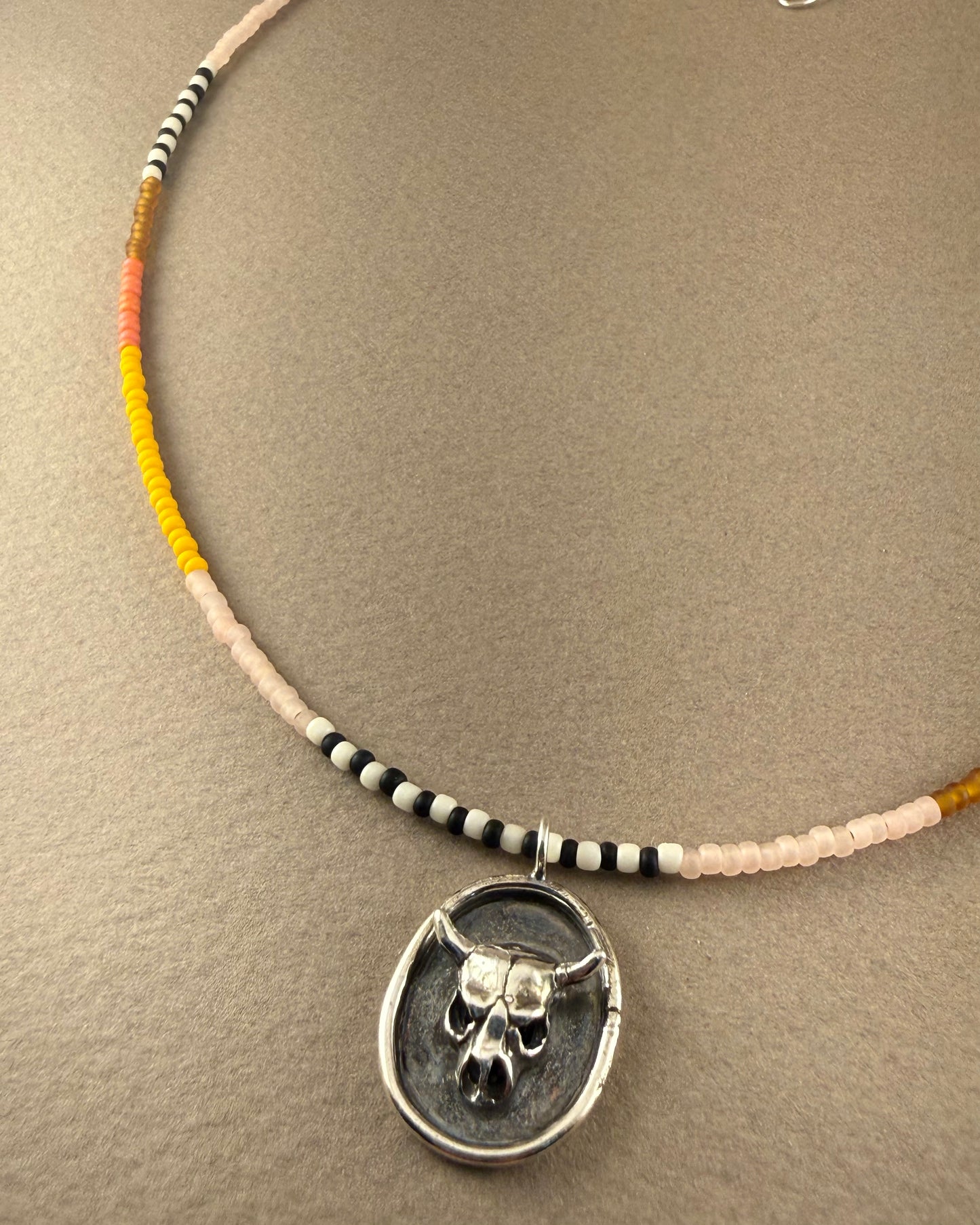Bull Necklace Apricot/Orange
