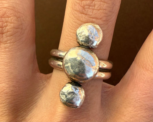 Recycled Sterling Ball Ring