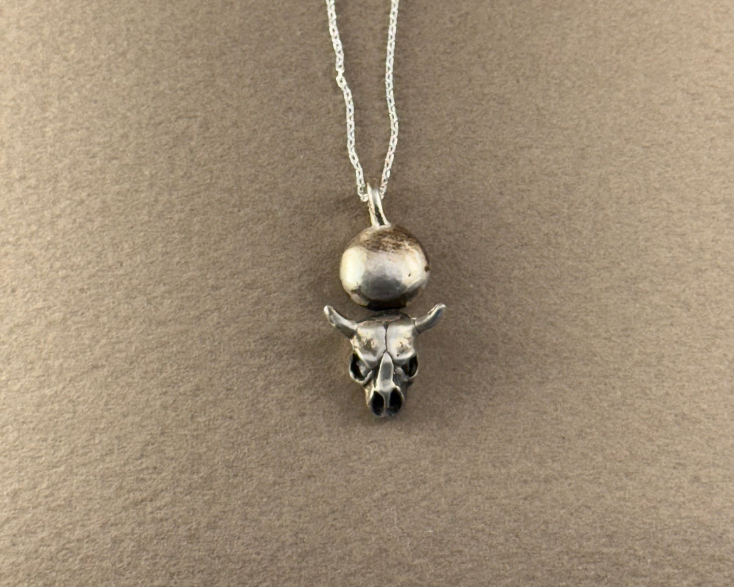 Sterling Bull Necklace