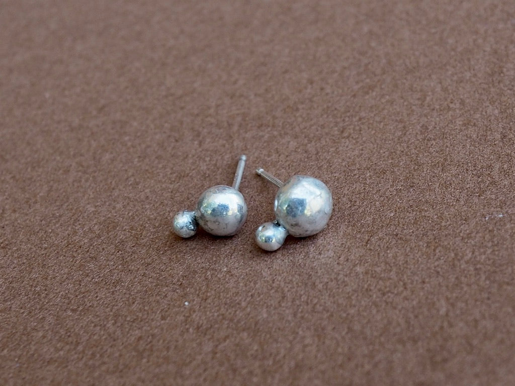 Recycled Sterling Ball Earrings