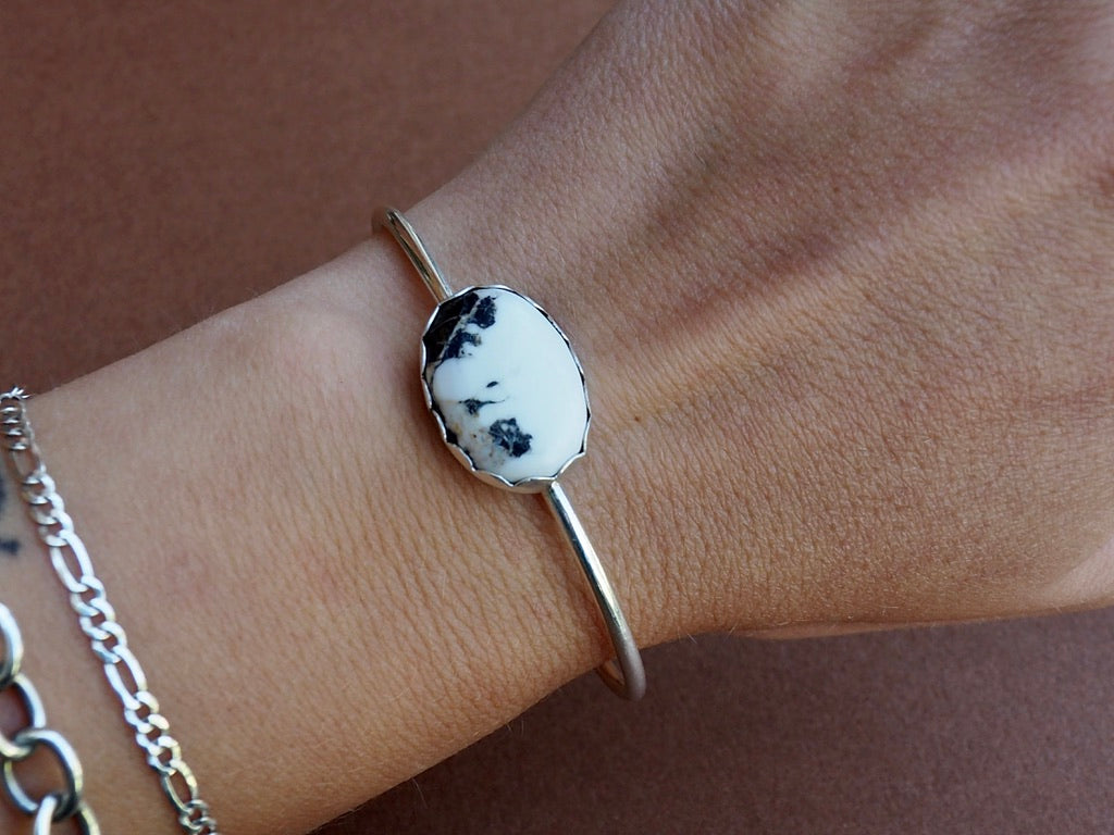 White Buffalo Scallop Cuff