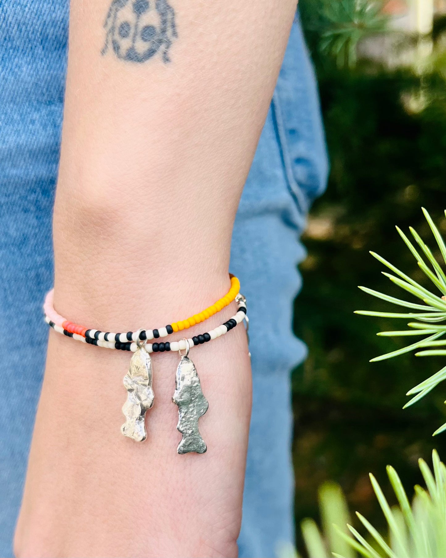 Fishies Bracelet Eggshell/Iris