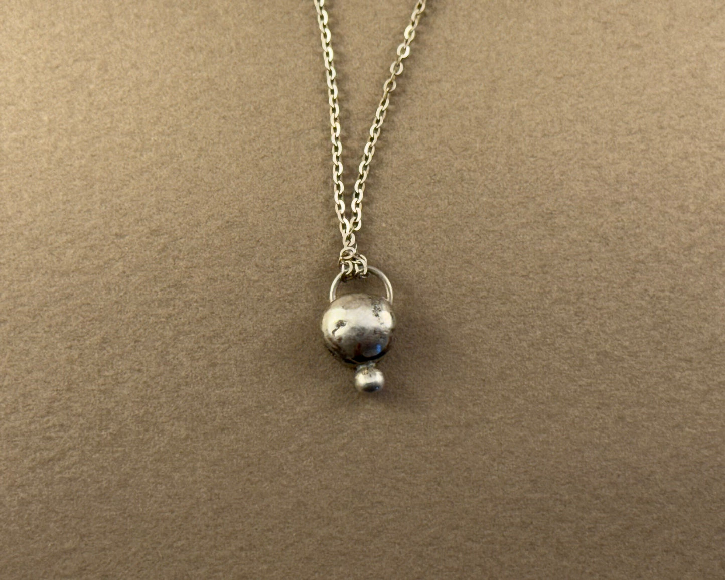 Recycled Sterling Ball Necklace