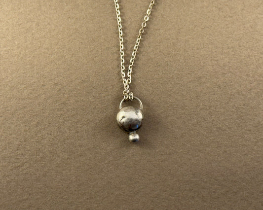 Recycled Sterling Ball Necklace