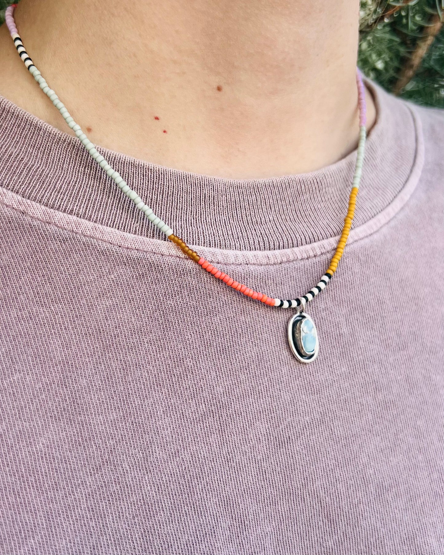 Golden Hill Necklace Celadon/Plumeria