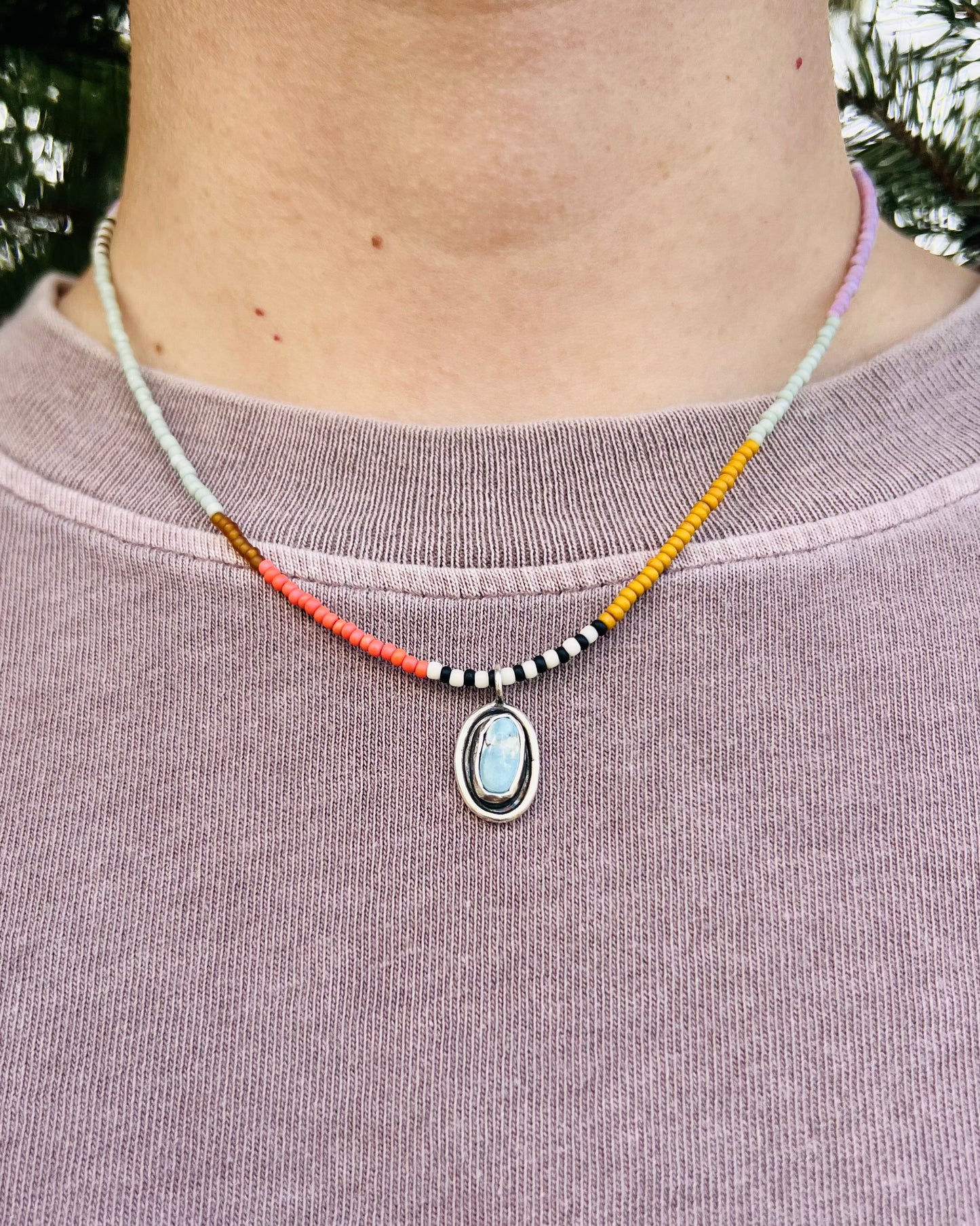 Golden Hill Necklace Celadon/Plumeria
