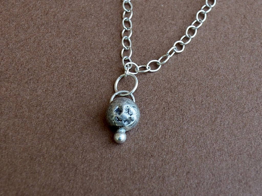 Recycled Sterling Ball Necklace